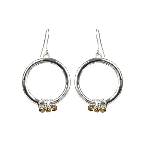 Two Tone Circle Earrings - www.sparklingjewellery.com