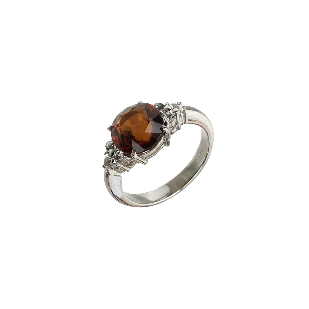 Garnet White Topaz Ring - www.sparklingjewellery.com