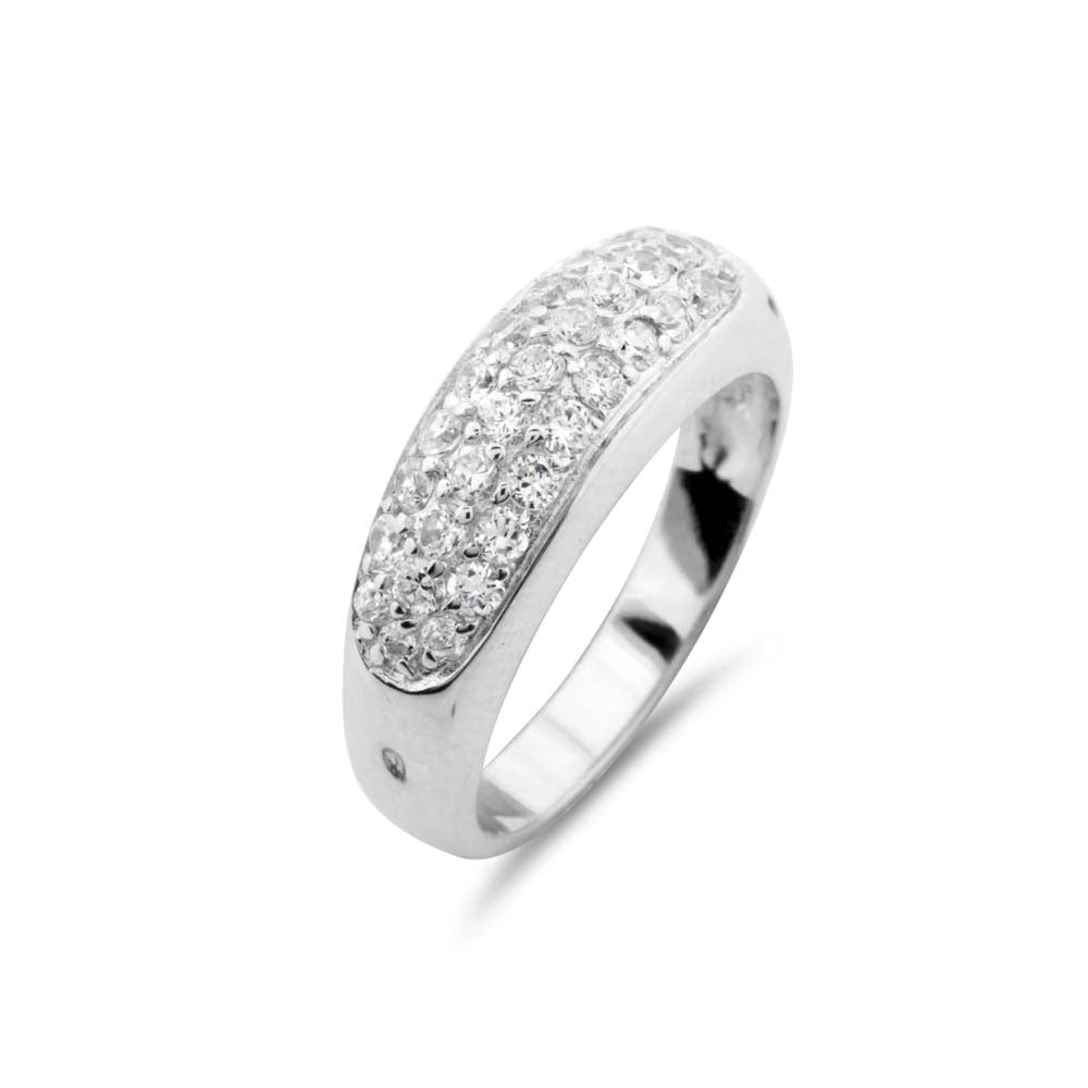 Silver Pave Cushion Ring - www.sparklingjewellery.com