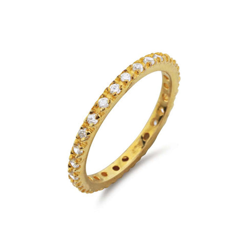 Gold Vermiel Eternity Ring - www.sparklingjewellery.com