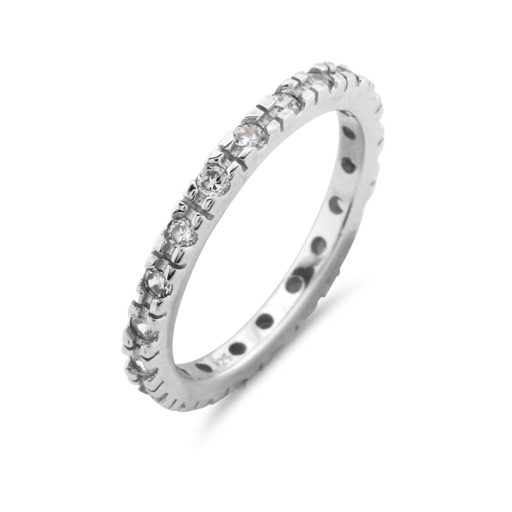 Full Eternity Ring Simulated Diamonds - www.sparklingjewellery.com