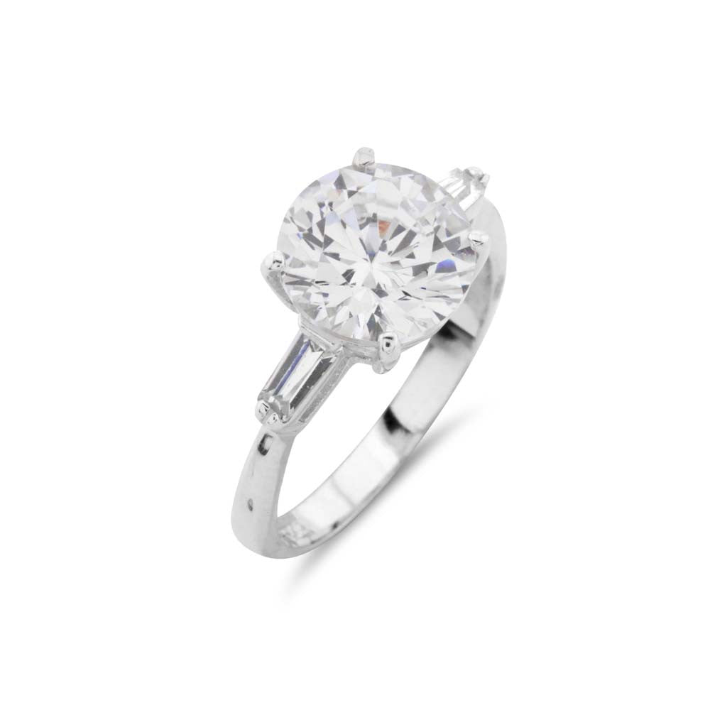 3Ct Engagement Ring Shoulder Ring - www.sparklingjewellery.com