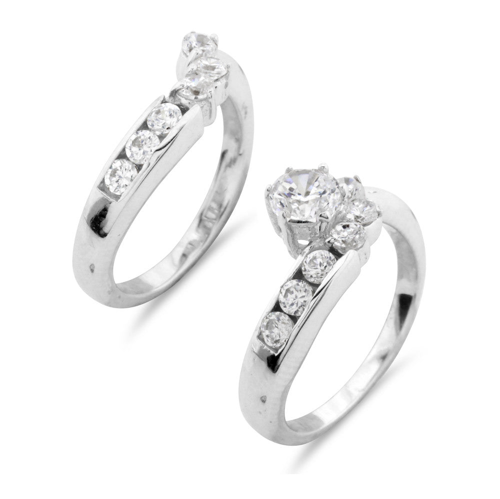 Twist Iluminique Wedding Ring Set - www.sparklingjewellery.com
