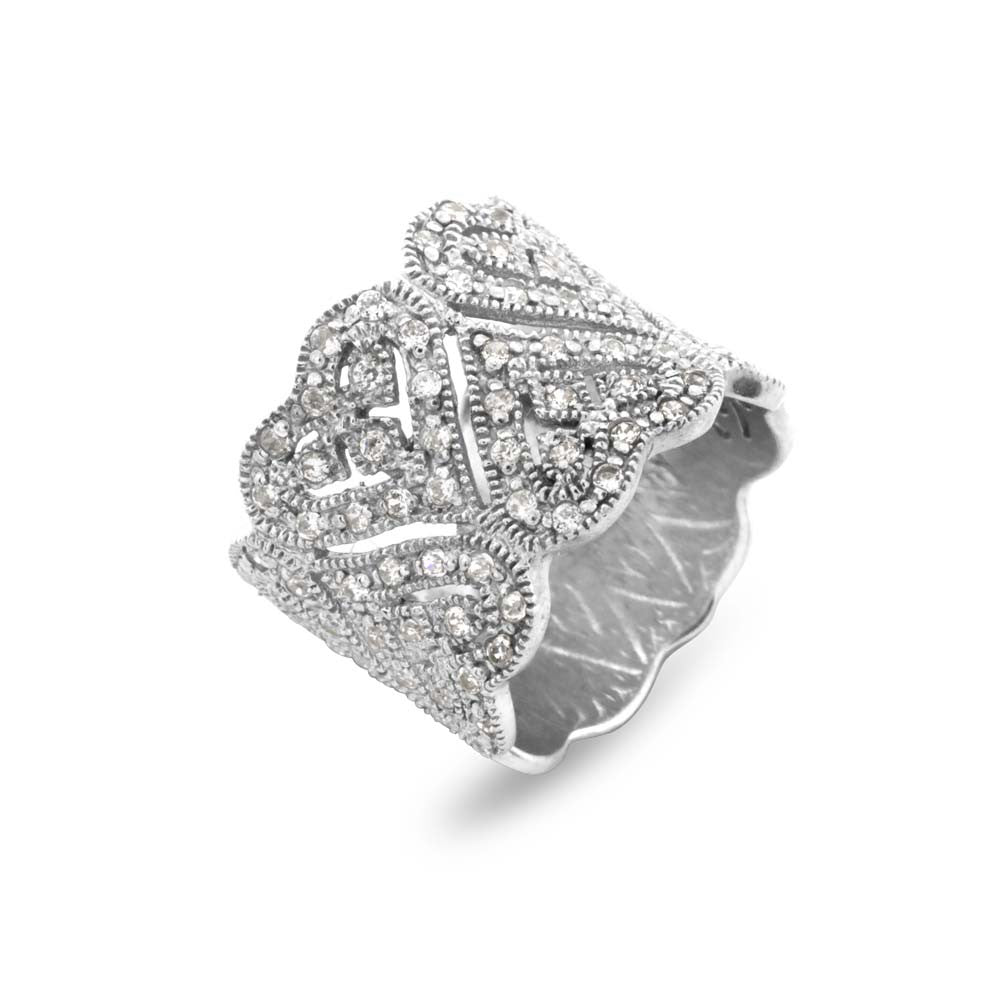 Designer Heart Dress Ring - www.sparklingjewellery.com