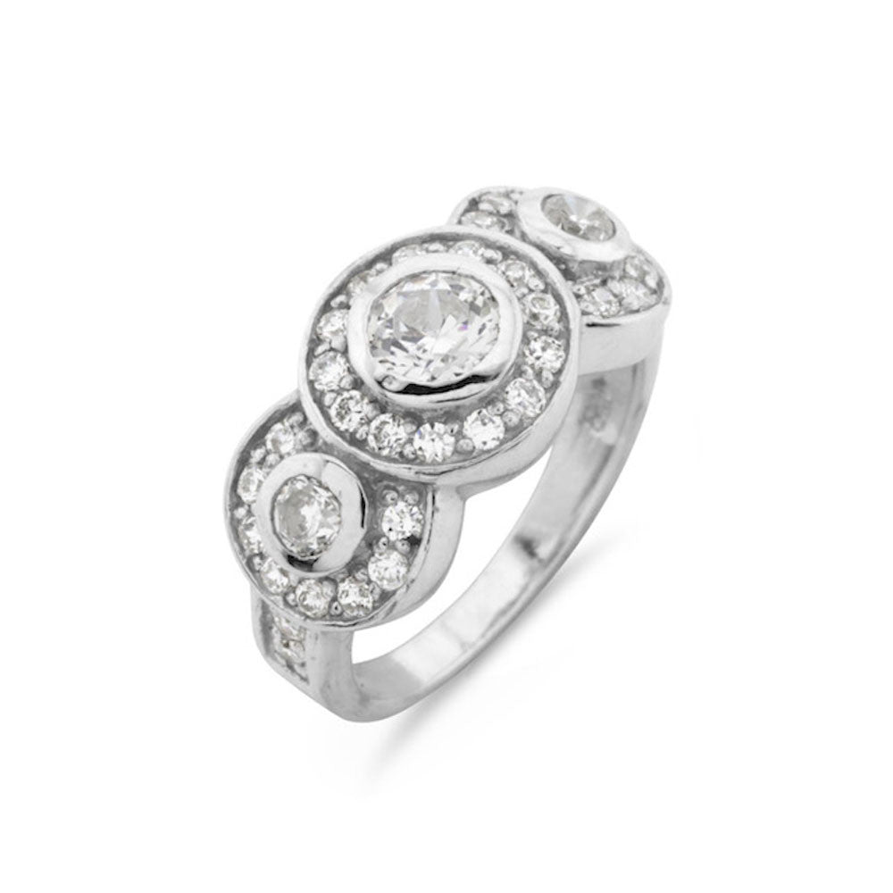 Silver Trilogy Ring - www.sparklingjewellery.com