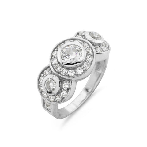 Silver Trilogy Ring - www.sparklingjewellery.com