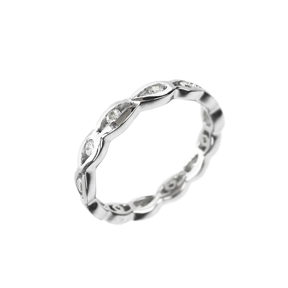 Oxidized Celtic Knot Infinity Ring - .925 Sterling Silver Band, Eternal Love Symbol, Sizes 4-12, Hypoallergenic