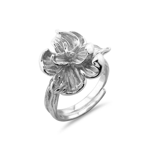 Orchid Flower Ring - www.sparklingjewellery.com