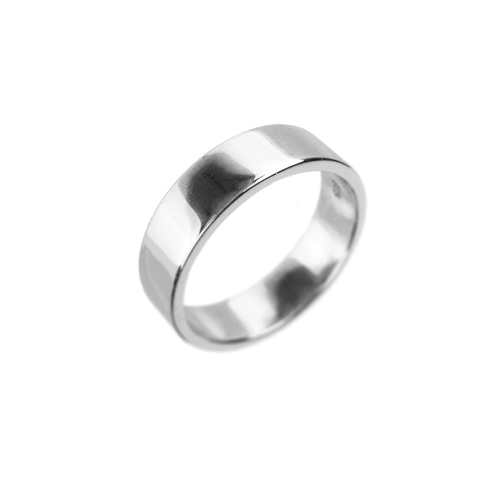 Sterling Silver Unisex Wedding Band Ring - www.sparklingjewellery.com