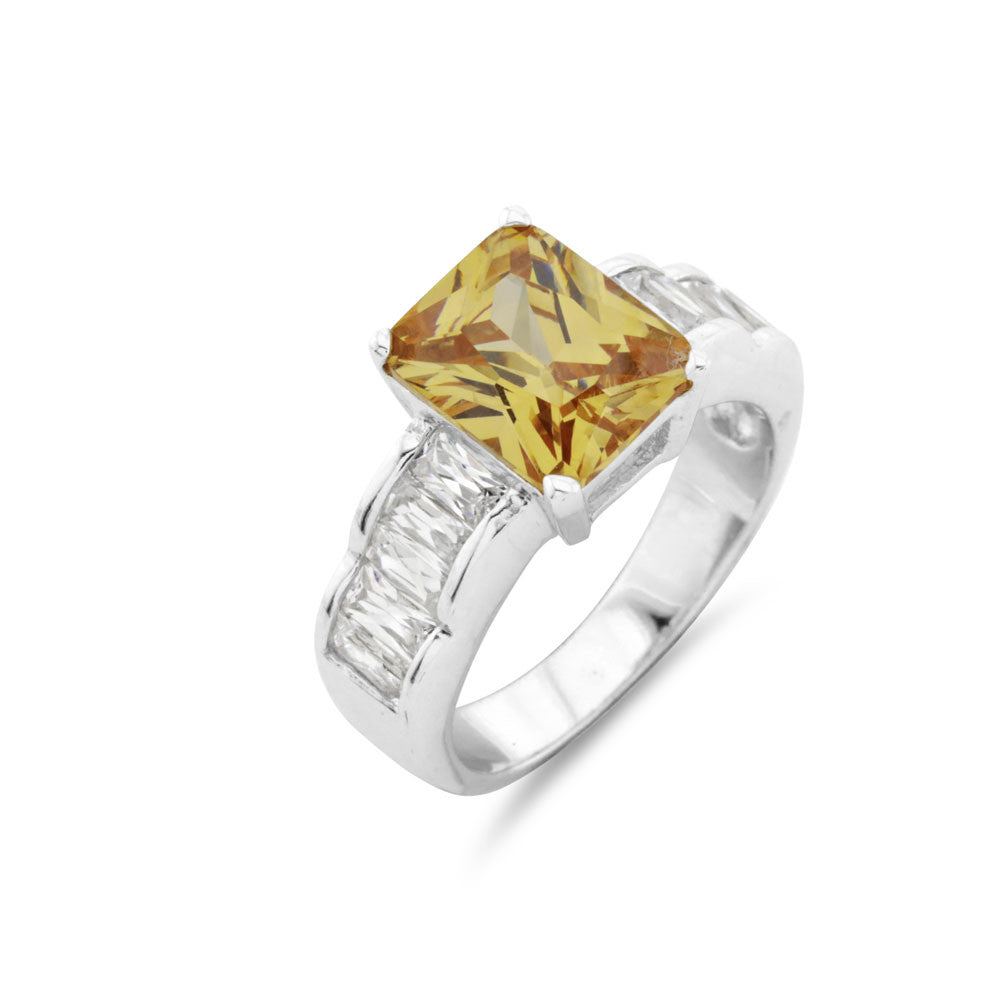 Canary Yellow Cocktail Ring - www.sparklingjewellery.com