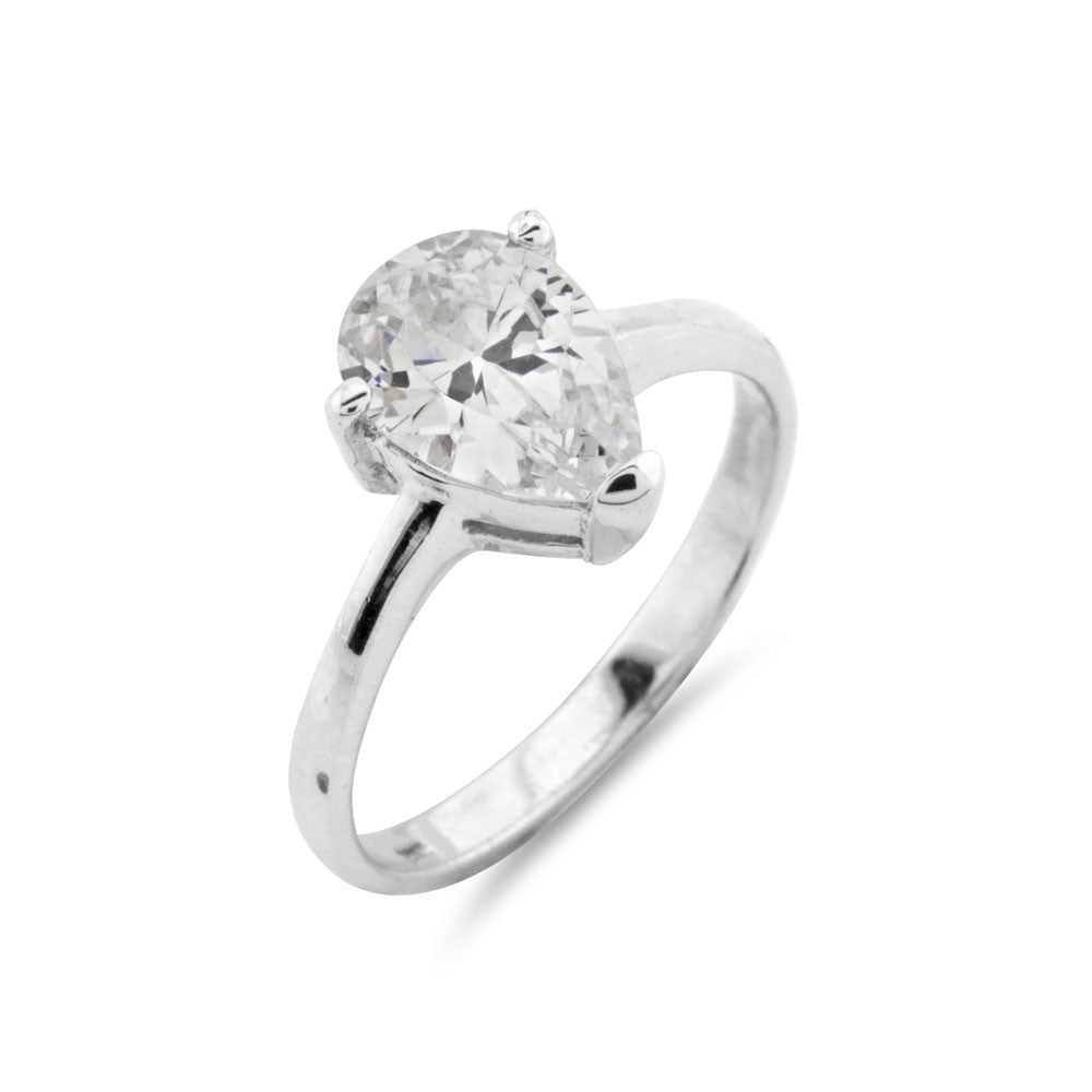 2ct Pear Cut Solitaire Engagement Ring - www.sparklingjewellery.com
