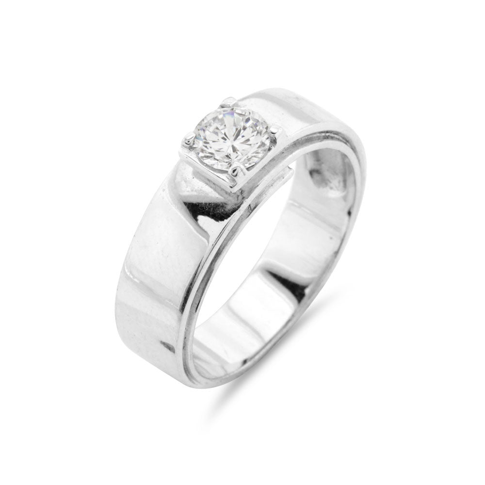 Contemporary Solitaire Ring - www.sparklingjewellery.com