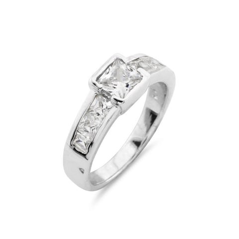 Princess Cut Estate Band - www.sparklingjewellery.com