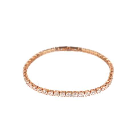 Rose Gold Vermeil Tennis Bracelet - www.sparklingjewellery.com