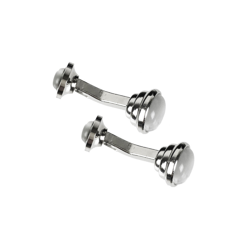 Mother of Pearl Tipped Cufflinks - www.sparklingjewellery.com