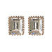Rose Gold Emerald Cut Earrings - www.sparklingjewellery.com