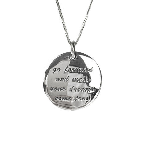 Dreams Quote Pendant - www.sparklingjewellery.com