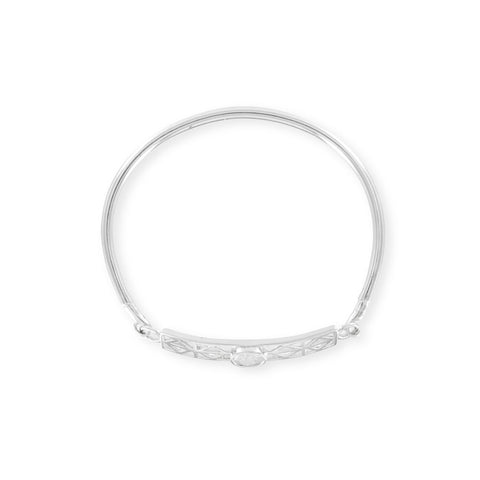 Celtic Silver Bangle - www.sparklingjewellery.com