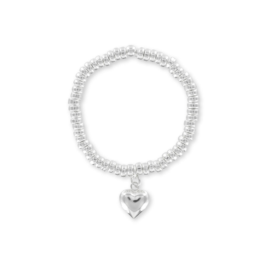 Silver Sweetie Heart Bracelet - www.sparklingjewellery.com