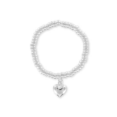 Silver Sweetie Heart Bracelet - www.sparklingjewellery.com