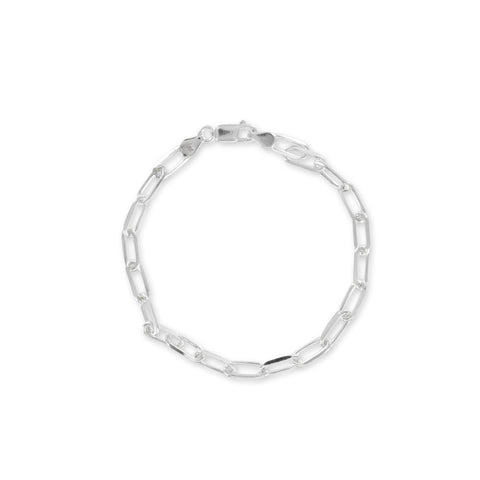 Paper Chain Silver Bracelet - www.sparklingjewellery.com