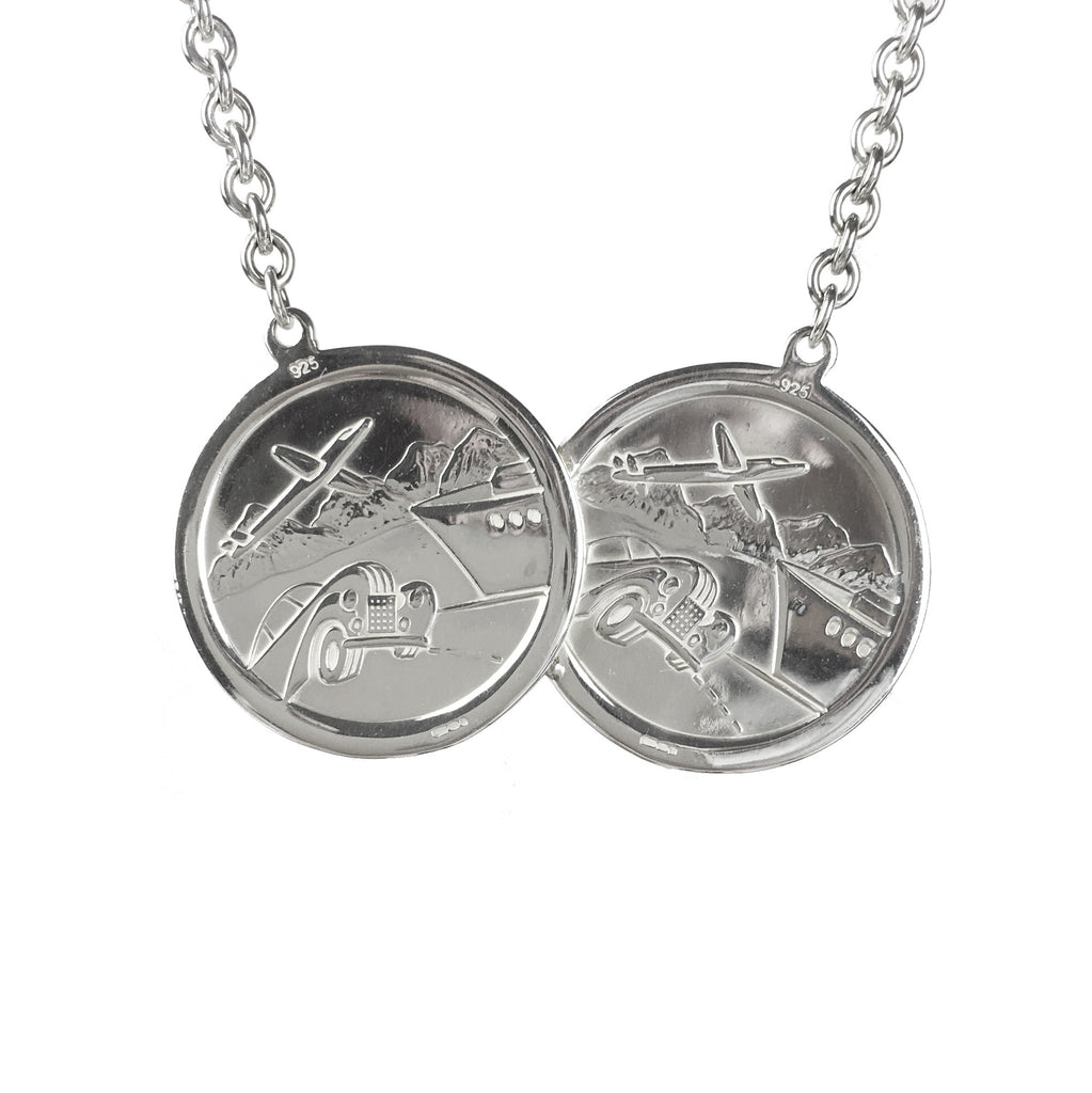 Scottish & English Double Coin Pendant & Chain In Gold Plated | Katie  Mullally | Wolf & Badger