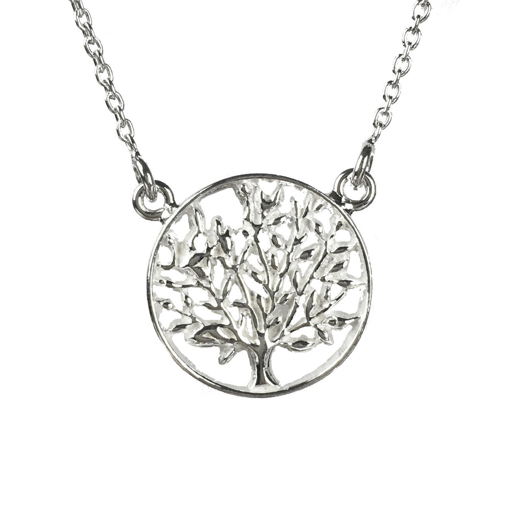Tree of Life Delicate Sterling Silver Necklace - www.sparklingjewellery.com