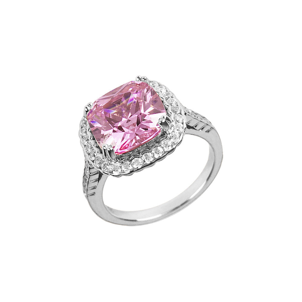 Halo Ring Rose Gold - www.sparklingjewellery.com