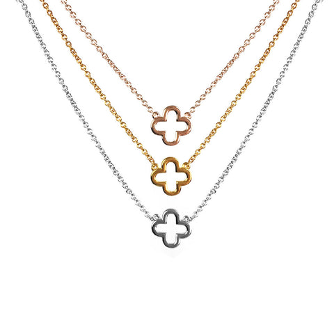 Lucky Clover Layer Necklace - www.sparklingjewellery.com