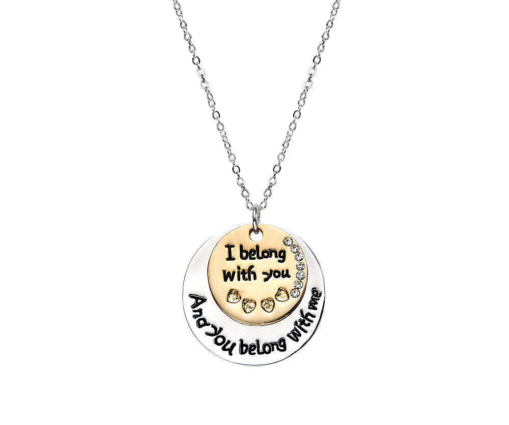 I belong to you Friendship Necklace - www.sparklingjewellery.com