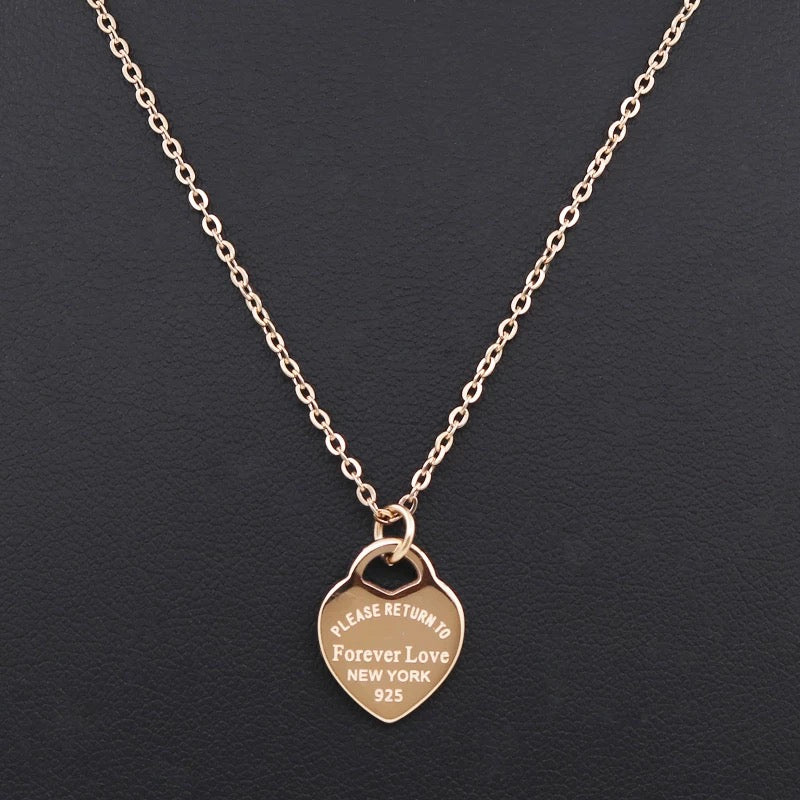 Return to Forever Love New York Heart Necklace