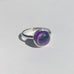 Amethyst Round Cabochon Silver Ring - www.sparklingjewellery.com