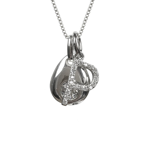 September - Birthstone & Initial Necklace Set - www.sparklingjewellery.com