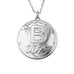 Alphabet Initial Coin Necklace on a silver chain - www.sparklingjewellery.com