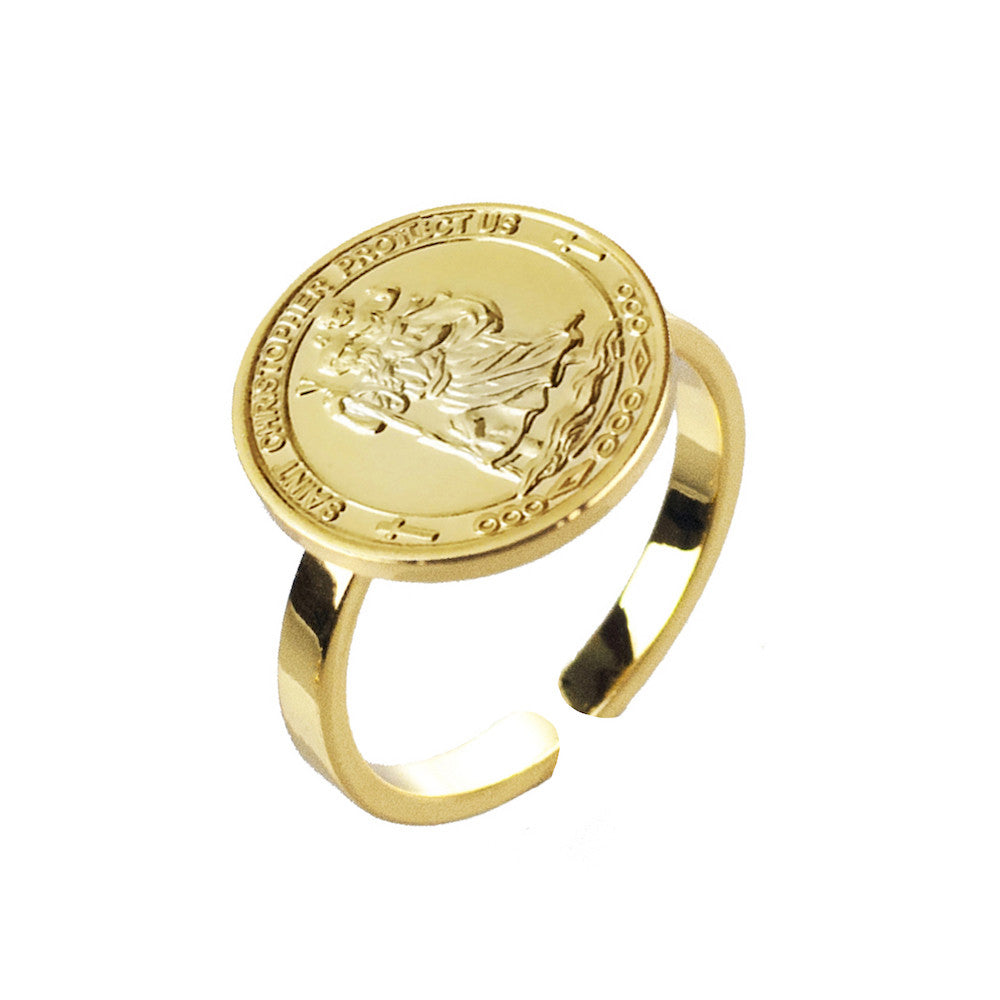 St Christopher Coin Ring