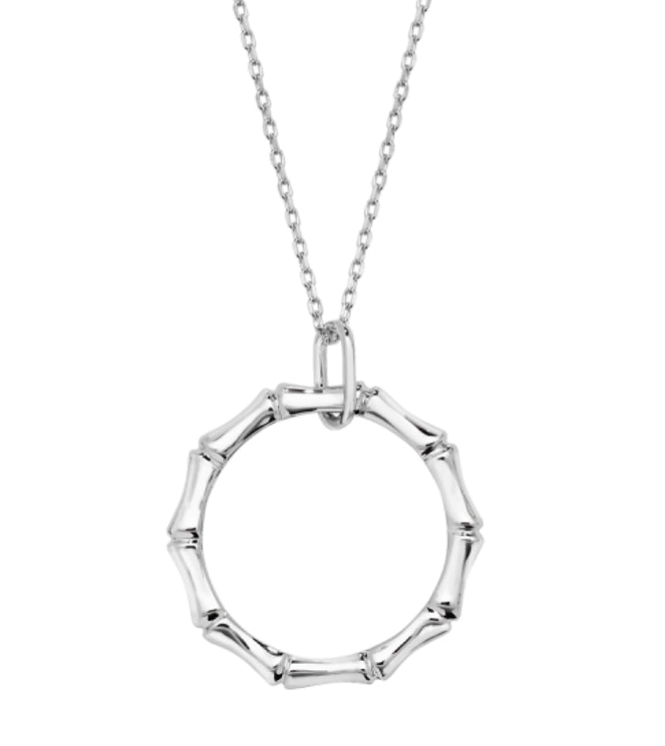 Sterling Silver Bamboo Necklace Limited Edition - www.sparklingjewellery.com
