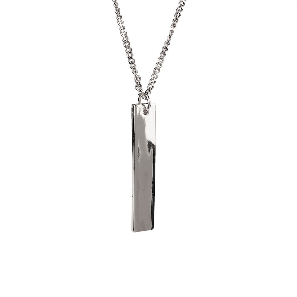Sterling silver vertical bar pendant hotsell