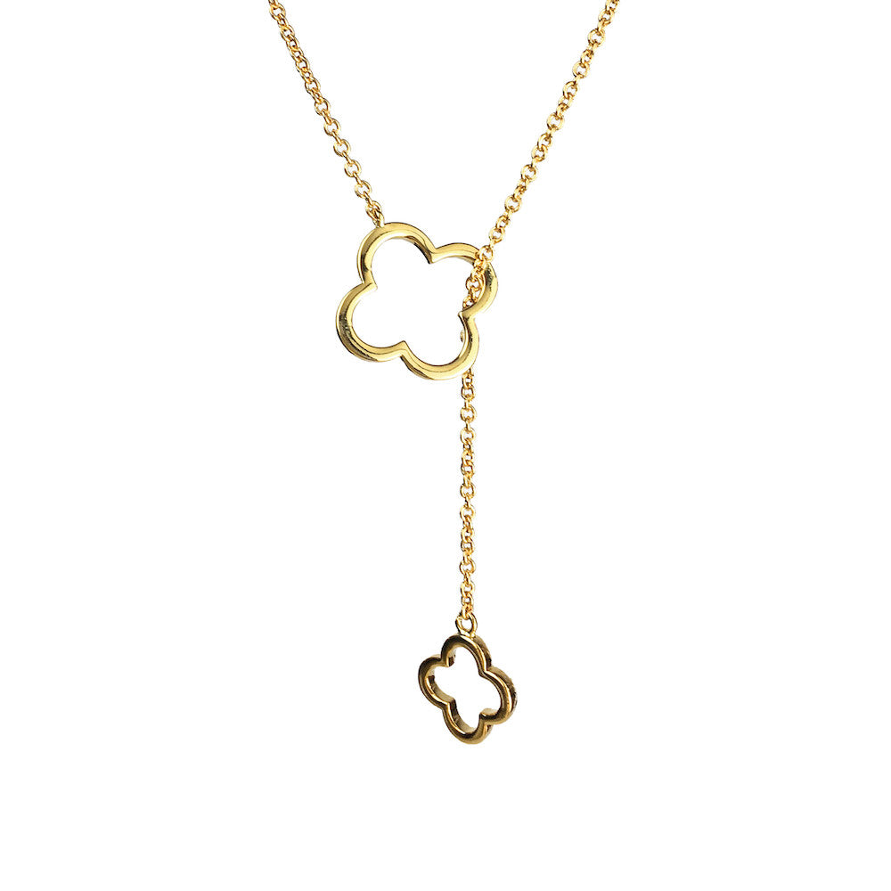 Clover Lariat Necklace - www.sparklingjewellery.com