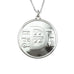 Alphabet Initial Coin Necklace on a silver chain - www.sparklingjewellery.com