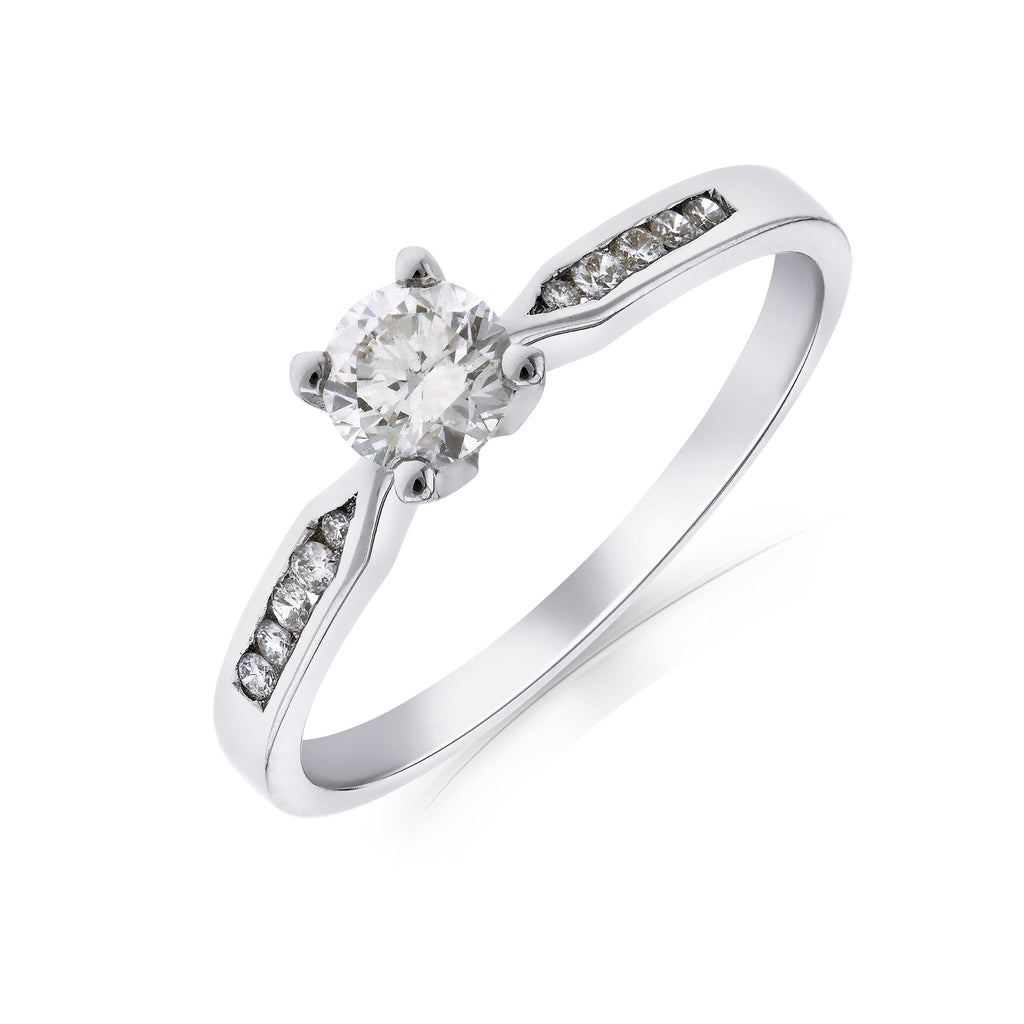 18ct White Gold Diamond Ring - www.sparklingjewellery.com