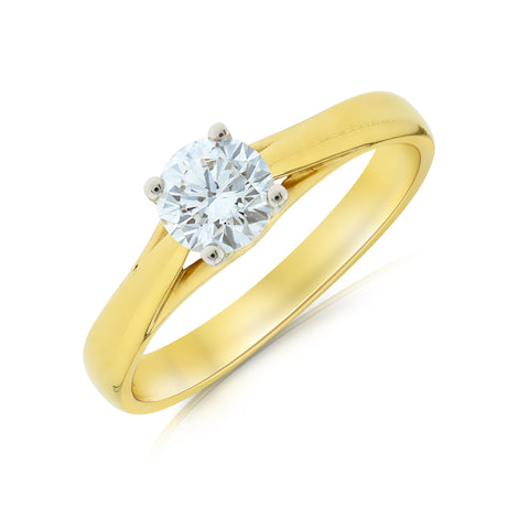Ena Harkness Half Carat Diamond Engagement Ring - www.sparklingjewellery.com