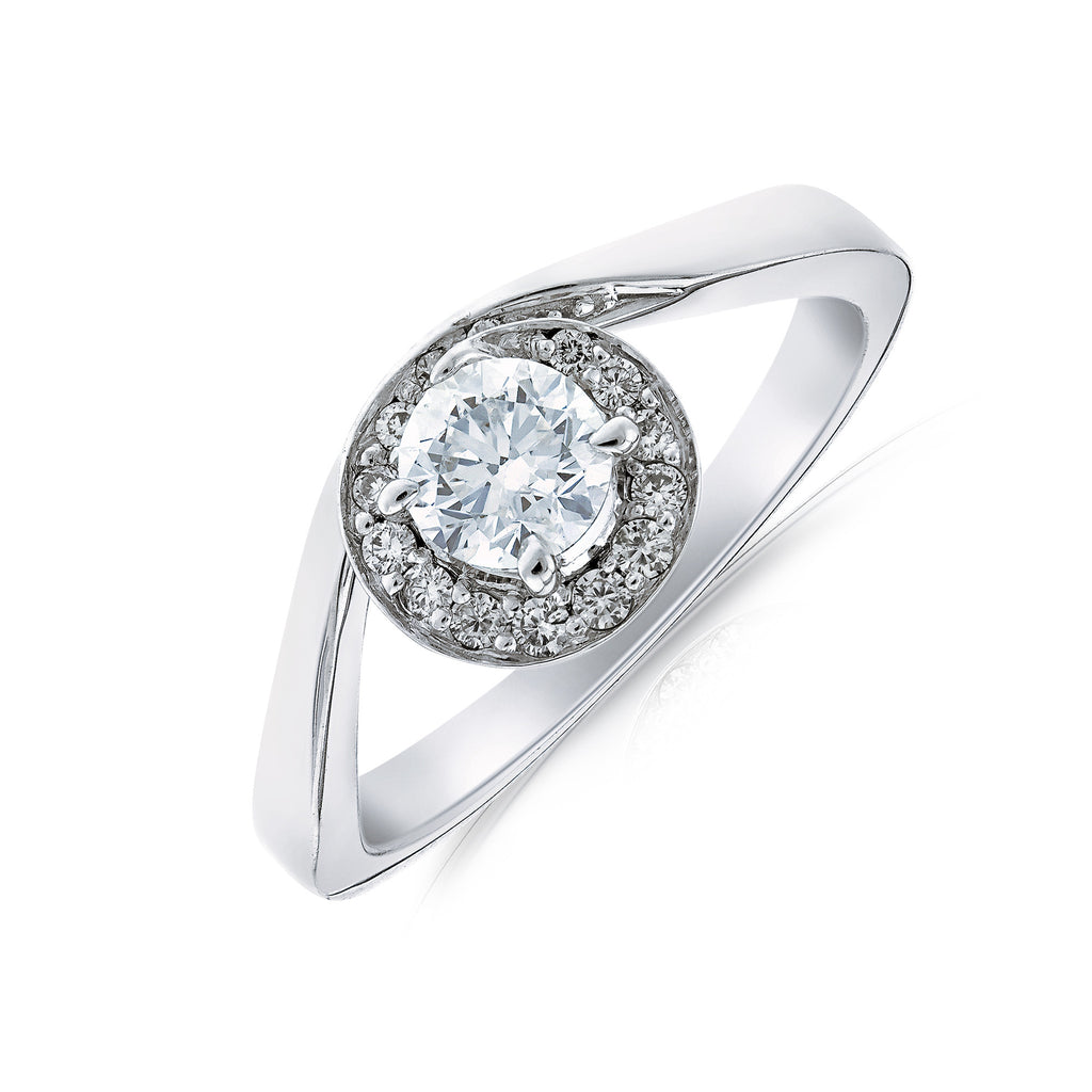 Halo Diamond Ring - www.sparklingjewellery.com