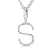 Sterling Silver Initial Necklace - www.sparklingjewellery.com