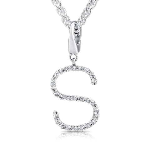 Diamond Letter Initial - www.sparklingjewellery.com