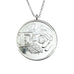 Alphabet Initial Coin Necklace on a silver chain - www.sparklingjewellery.com