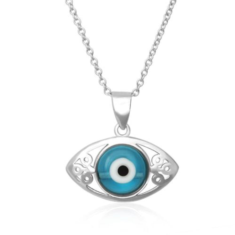 All Seeing Eye Sterling Silver Necklace - www.sparklingjewellery.com