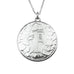 Alphabet Initial Coin Necklace on a silver chain - www.sparklingjewellery.com