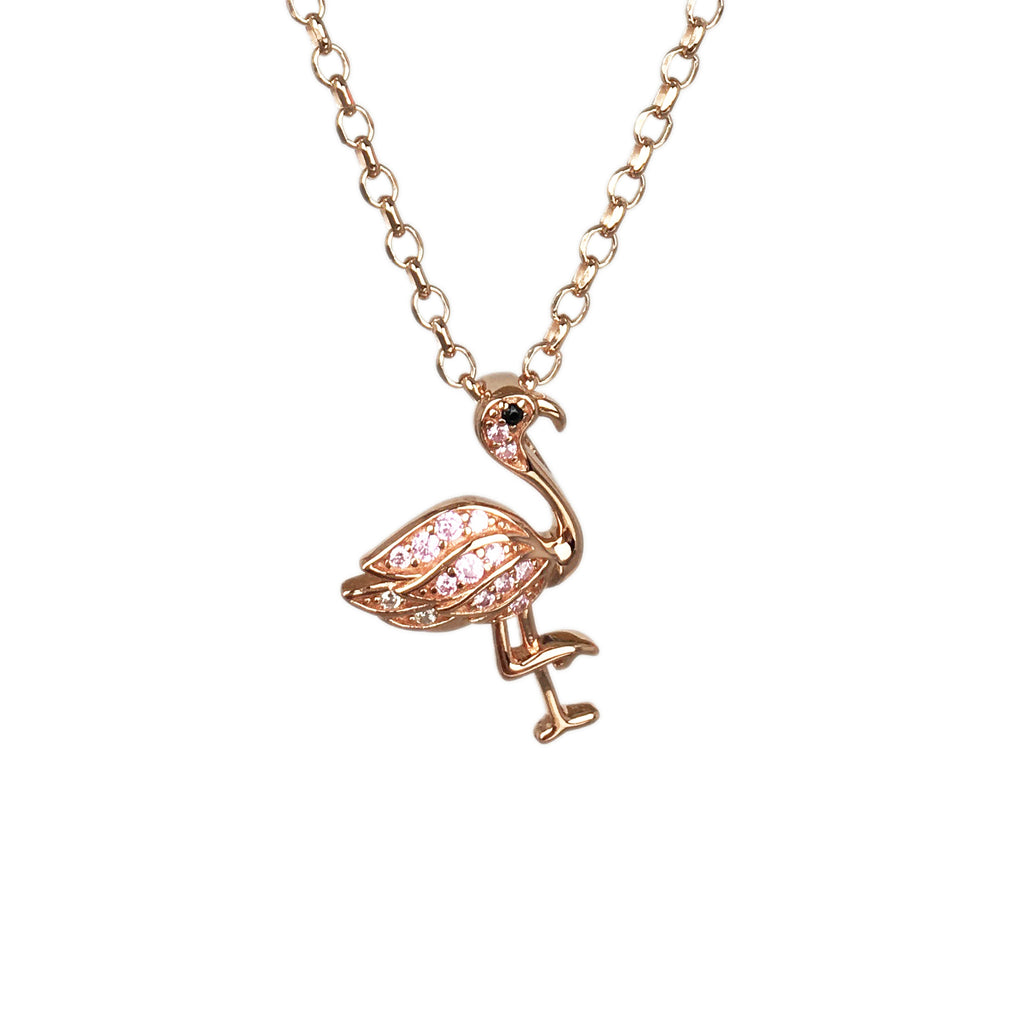 Cute Flamingo Necklace - www.sparklingjewellery.com
