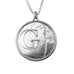 Alphabet Initial Coin Necklace on a silver chain - www.sparklingjewellery.com