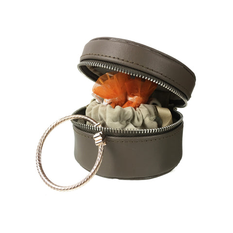 Leather Travel Jewellery Box - Brown - www.sparklingjewellery.com